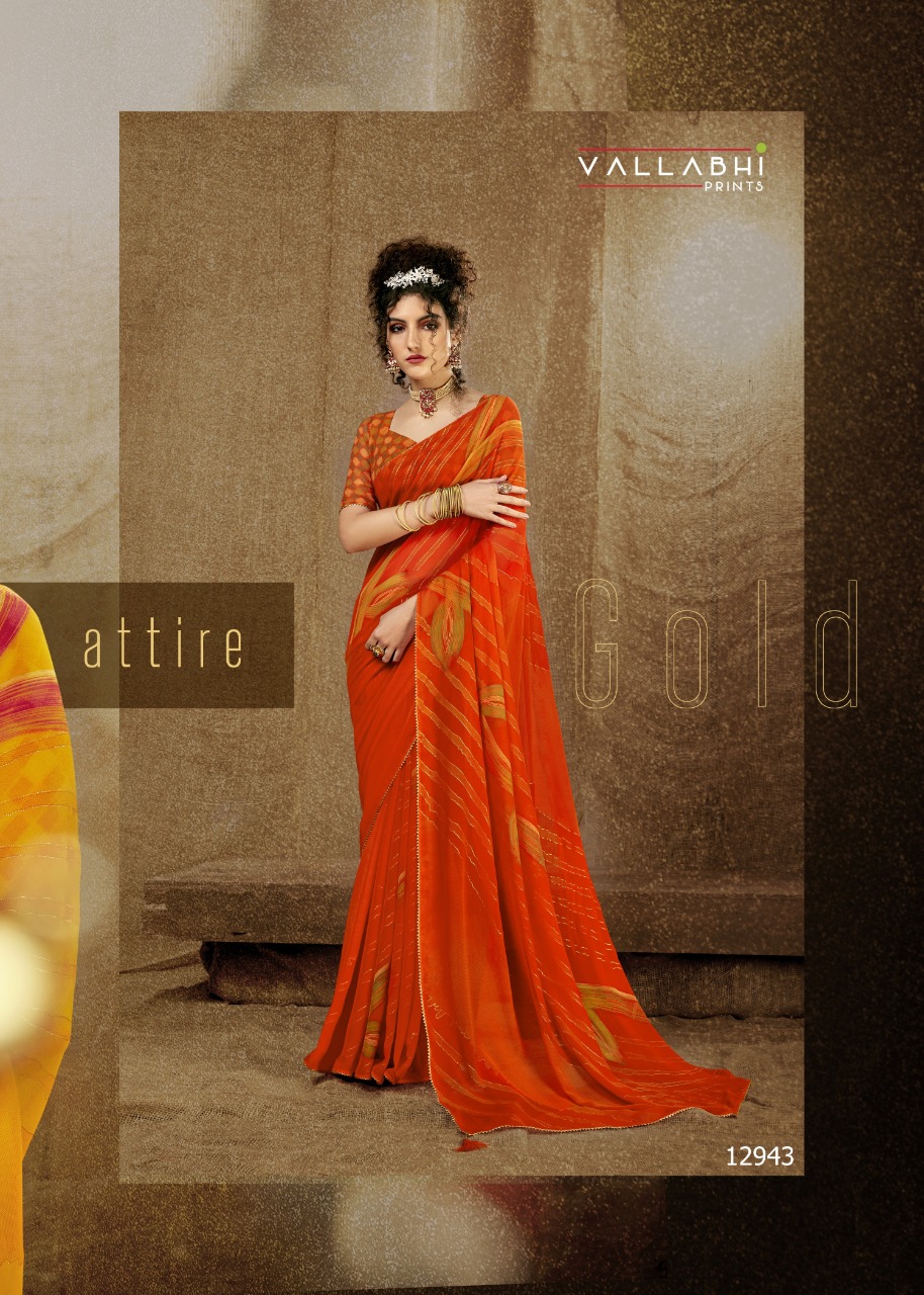 vallabhi print jhamkudi weighless attractive print saree catalog