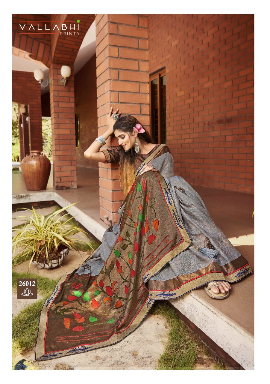 vallabhi print kalpana vol 3 Brasso print astonishing saree catalog