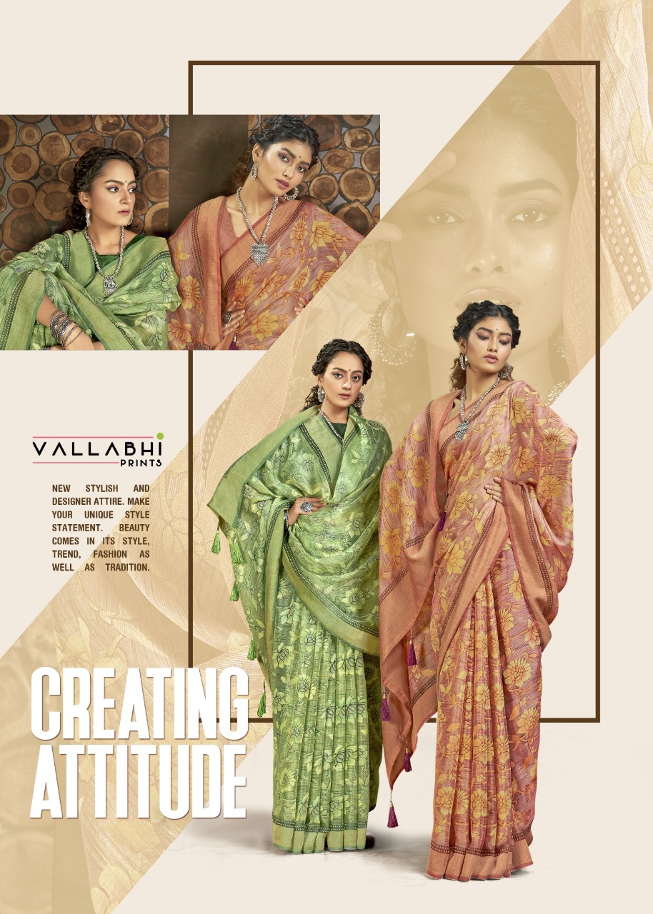 vallabhi print khusboo Brasso print astonishing saree catalog