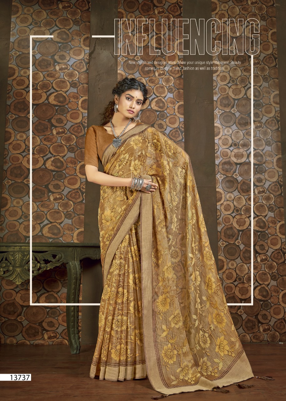 vallabhi print khusboo Brasso print astonishing saree catalog