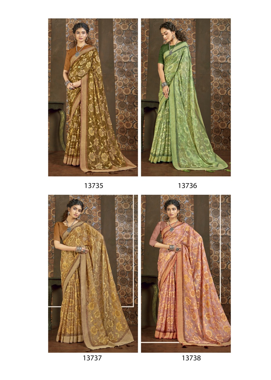 vallabhi print khusboo Brasso print astonishing saree catalog