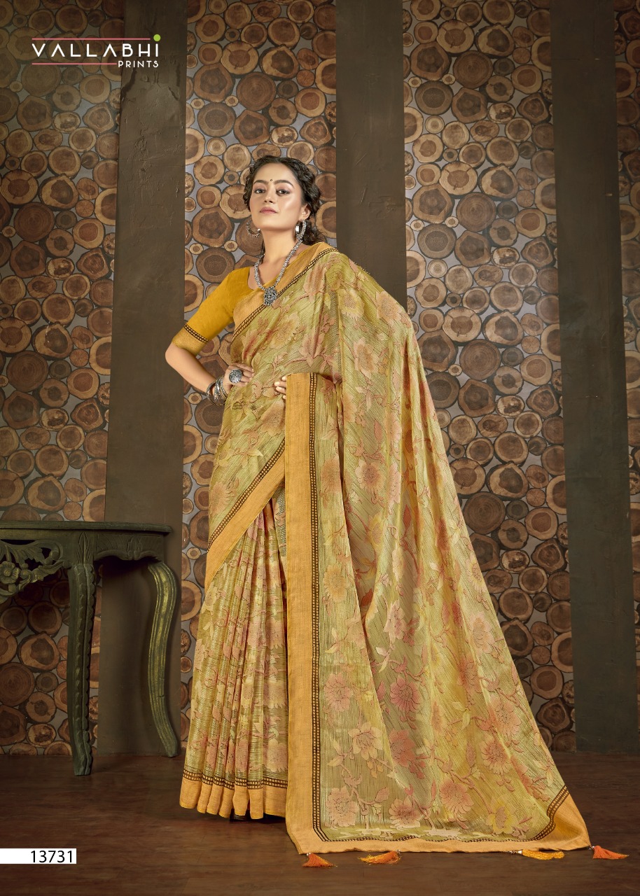 vallabhi print khusboo Brasso print astonishing saree catalog