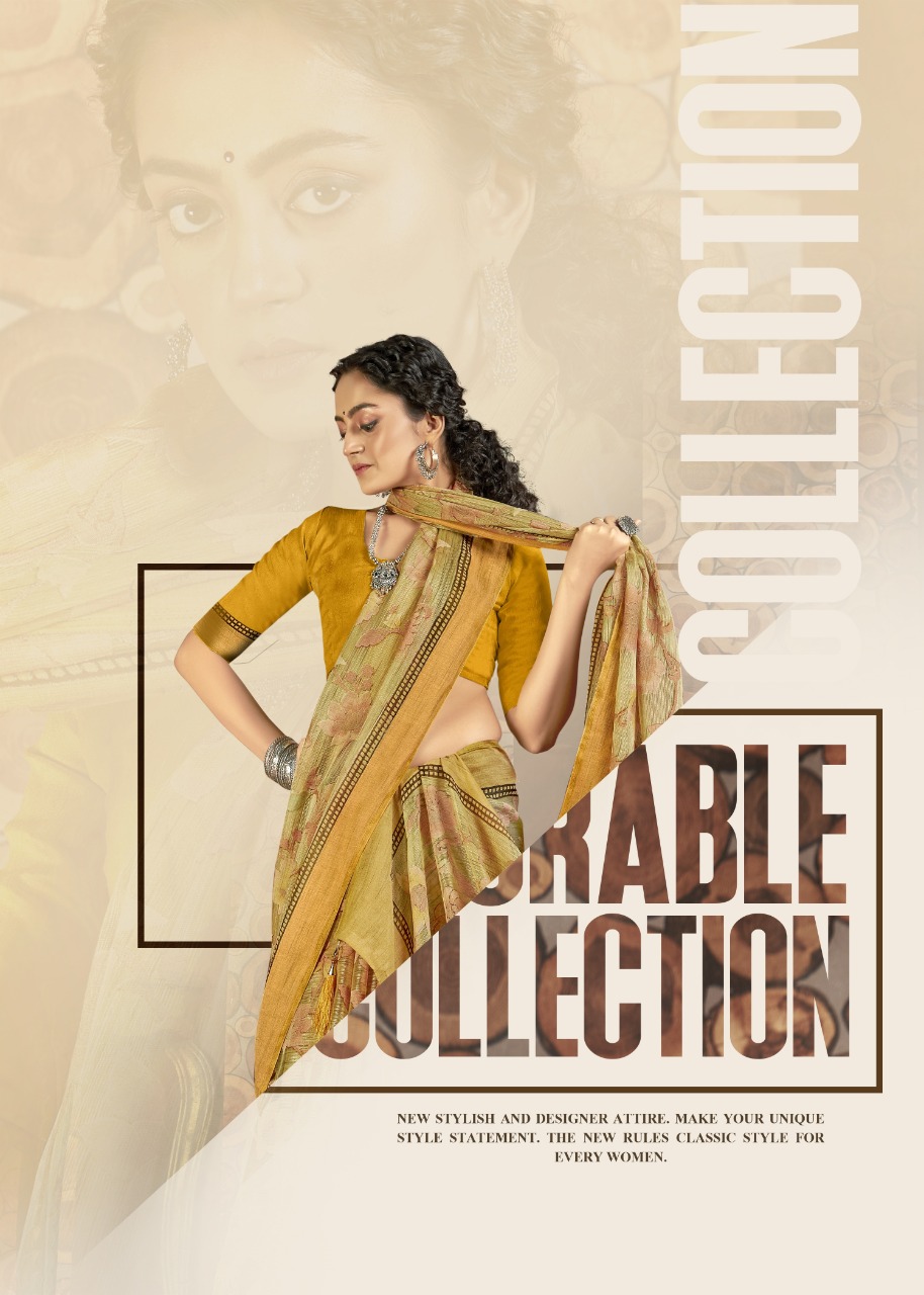 vallabhi print khusboo Brasso print astonishing saree catalog