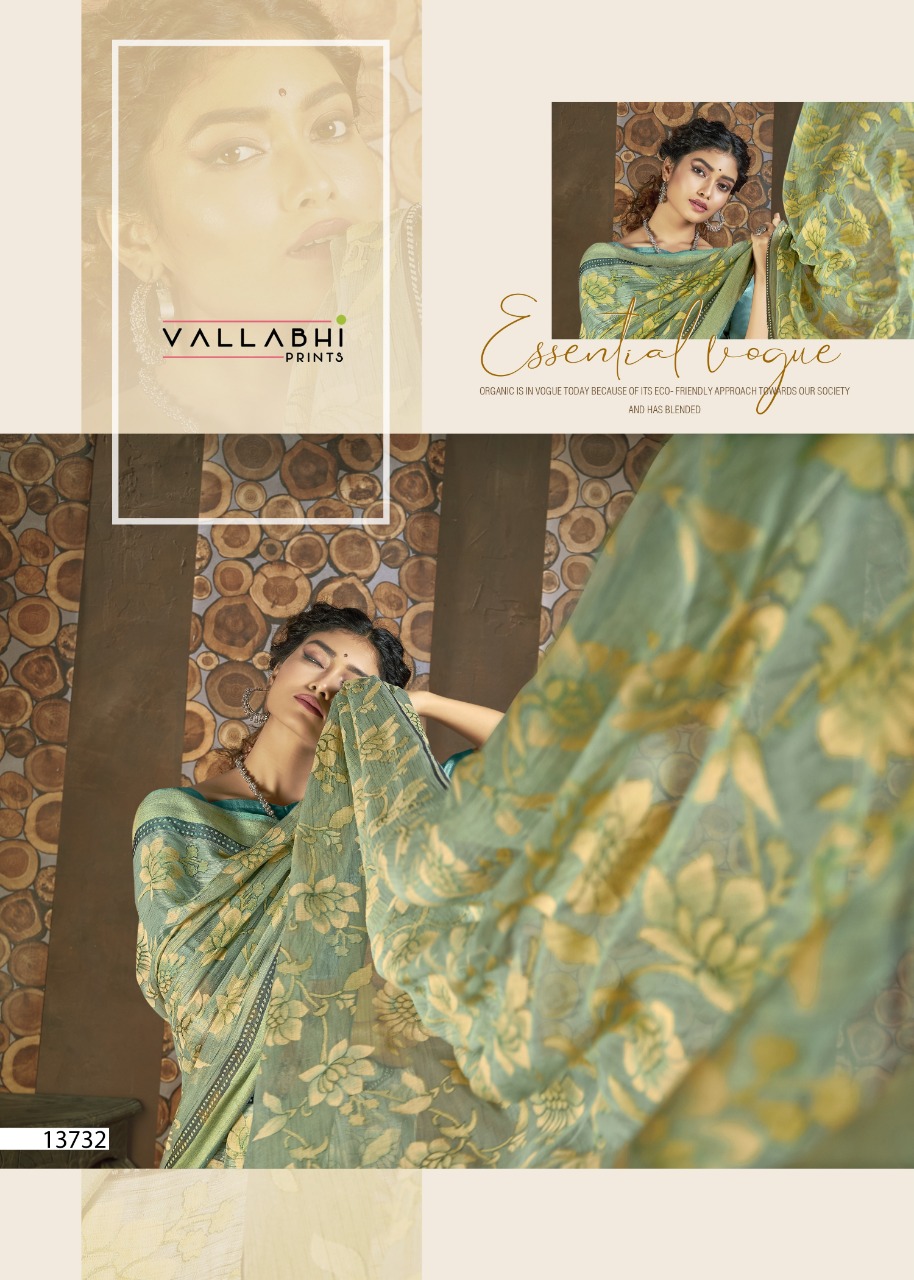 vallabhi print khusboo Brasso print astonishing saree catalog