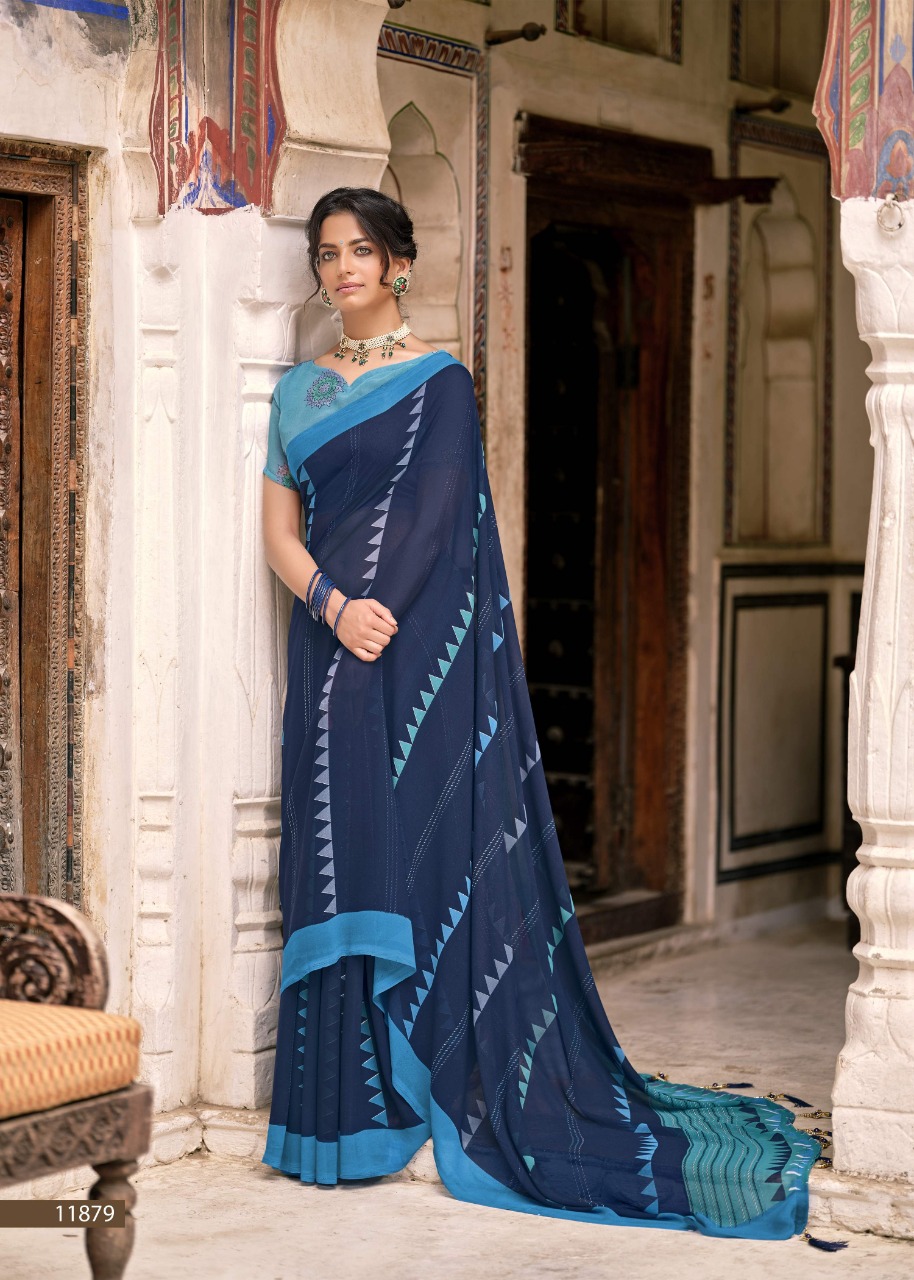 vallabhi print lilly vol 3 georgette exclusive print saree catalog