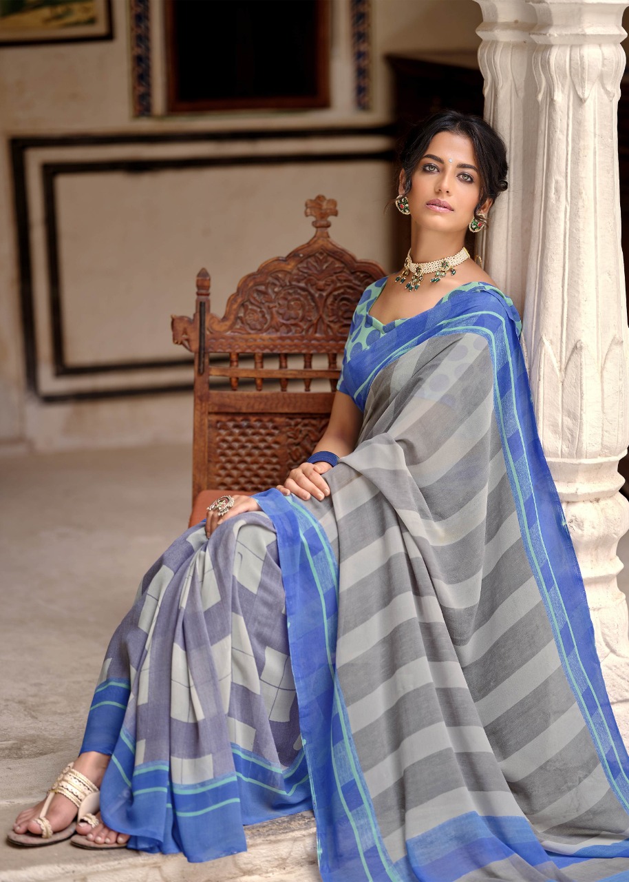 vallabhi print lilly vol 3 georgette exclusive print saree catalog