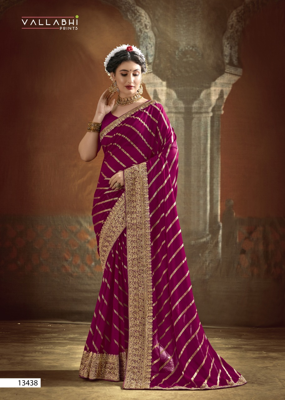 vallabhi print nitali georgette print astonishing saree catalog