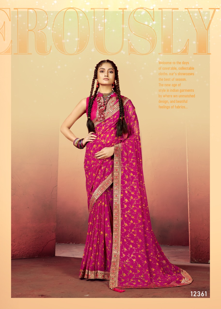 vallabhi print valentino georgette exclusive print saree catalog