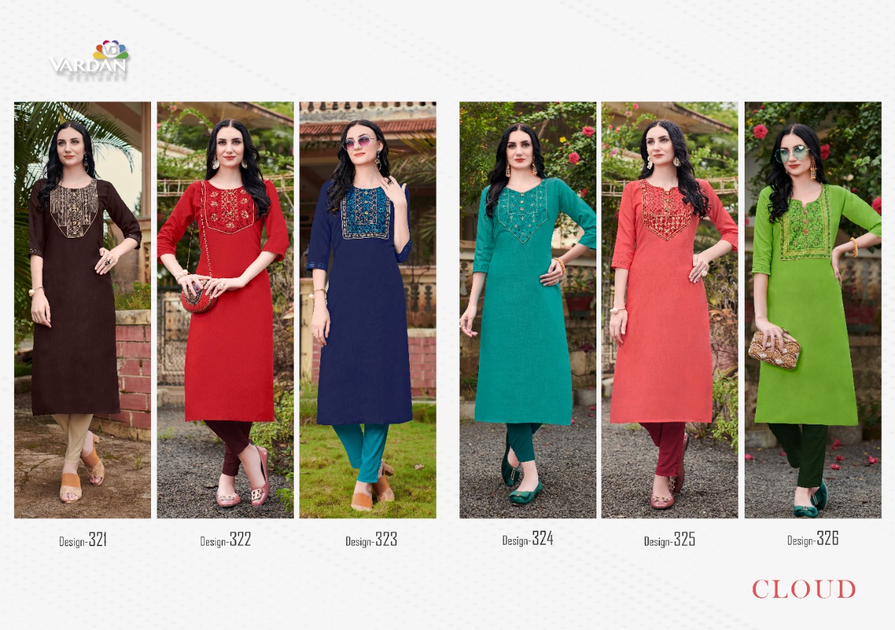 Vardan designer cloud vol 2 cotton elegant kurti catalog