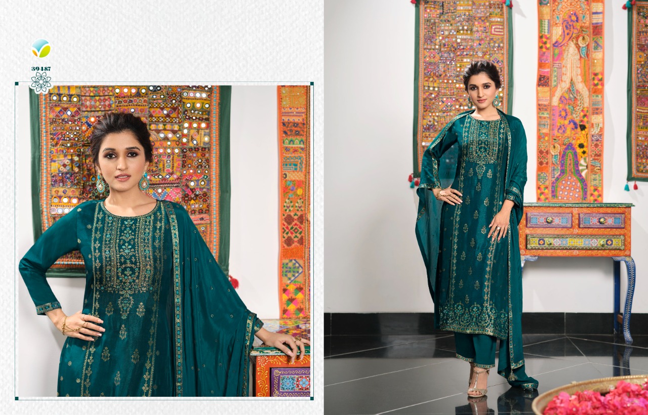 vinay fashion tumbaa zari viscose regal look top bottom with dupatta catalog