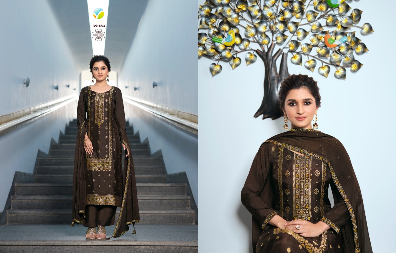 vinay fashion tumbaa zari viscose regal look top bottom with dupatta catalog