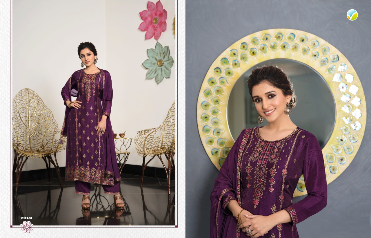 vinay fashion tumbaa zari viscose regal look top bottom with dupatta catalog