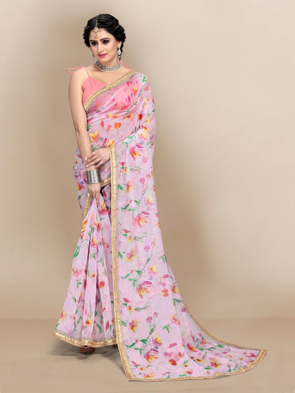 vivera international leona 3 organza decent look saree catalog