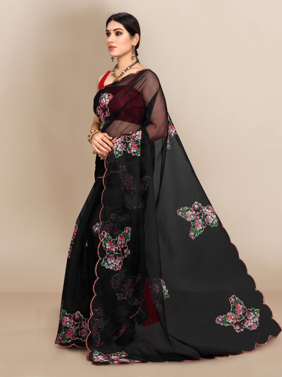 vivera international Marilyn2 Sarees organza elegant saree catalog