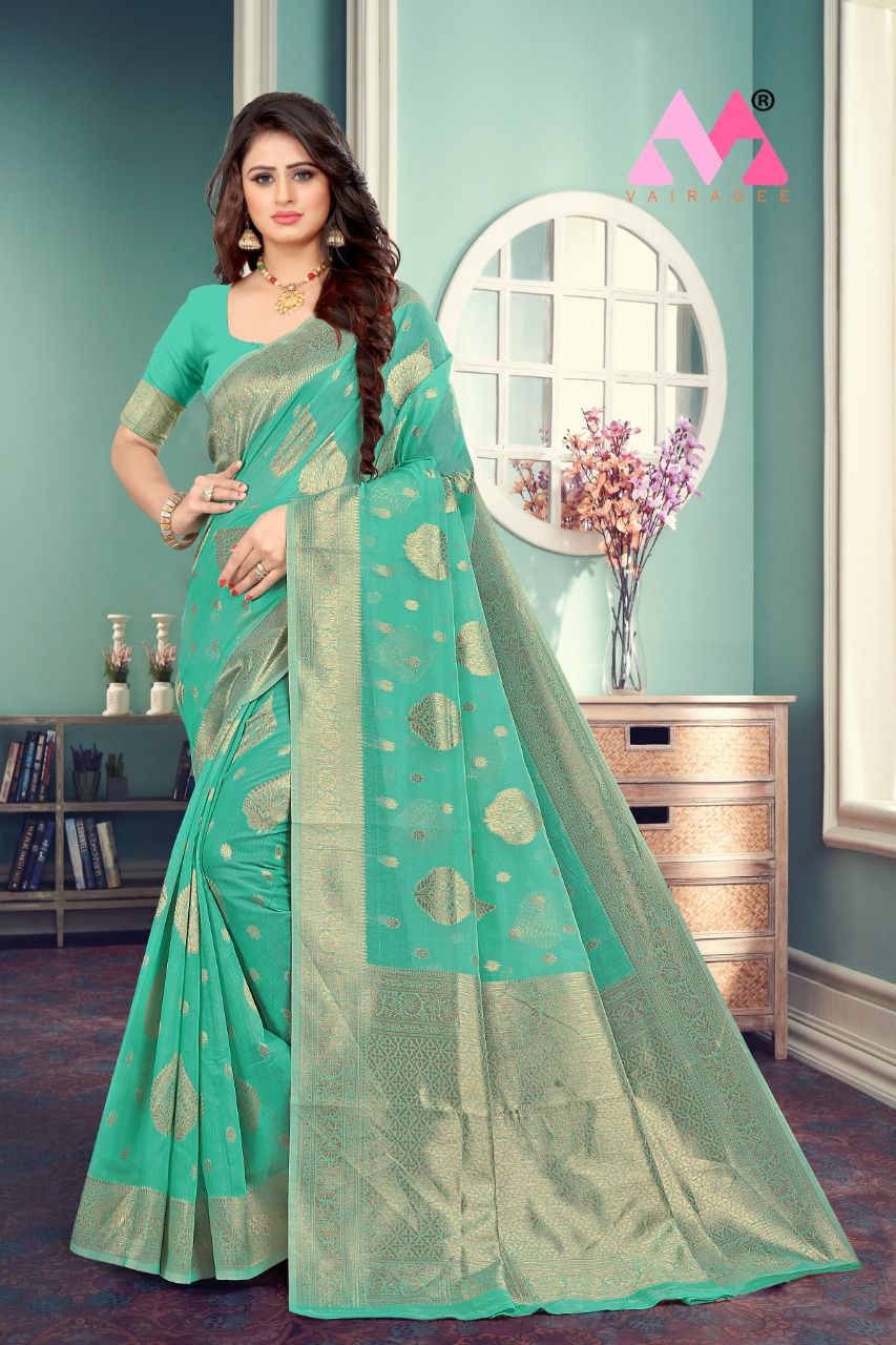 vivera international Princess Sarees Chanderi cotton catchy look saree catalog