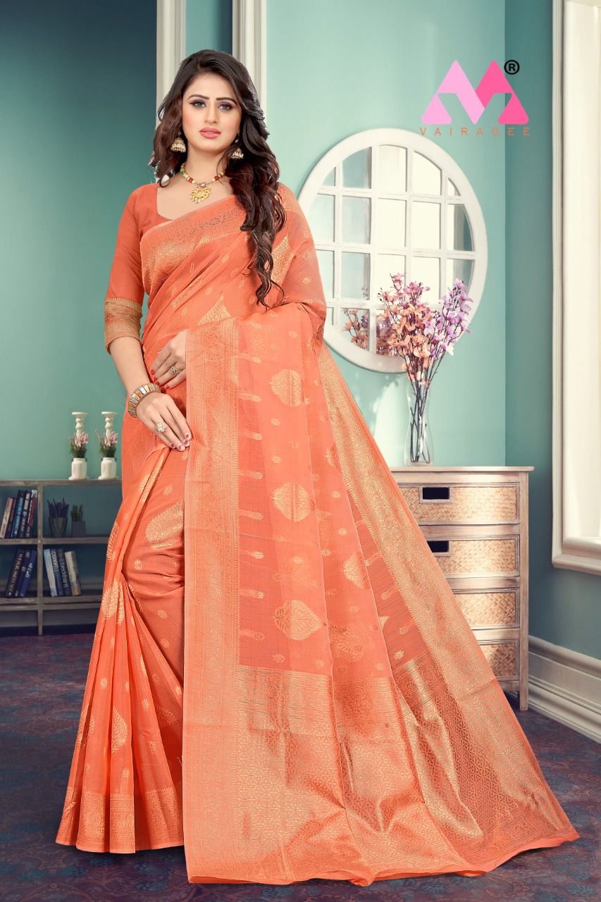 vivera international Princess Sarees Chanderi cotton catchy look saree catalog