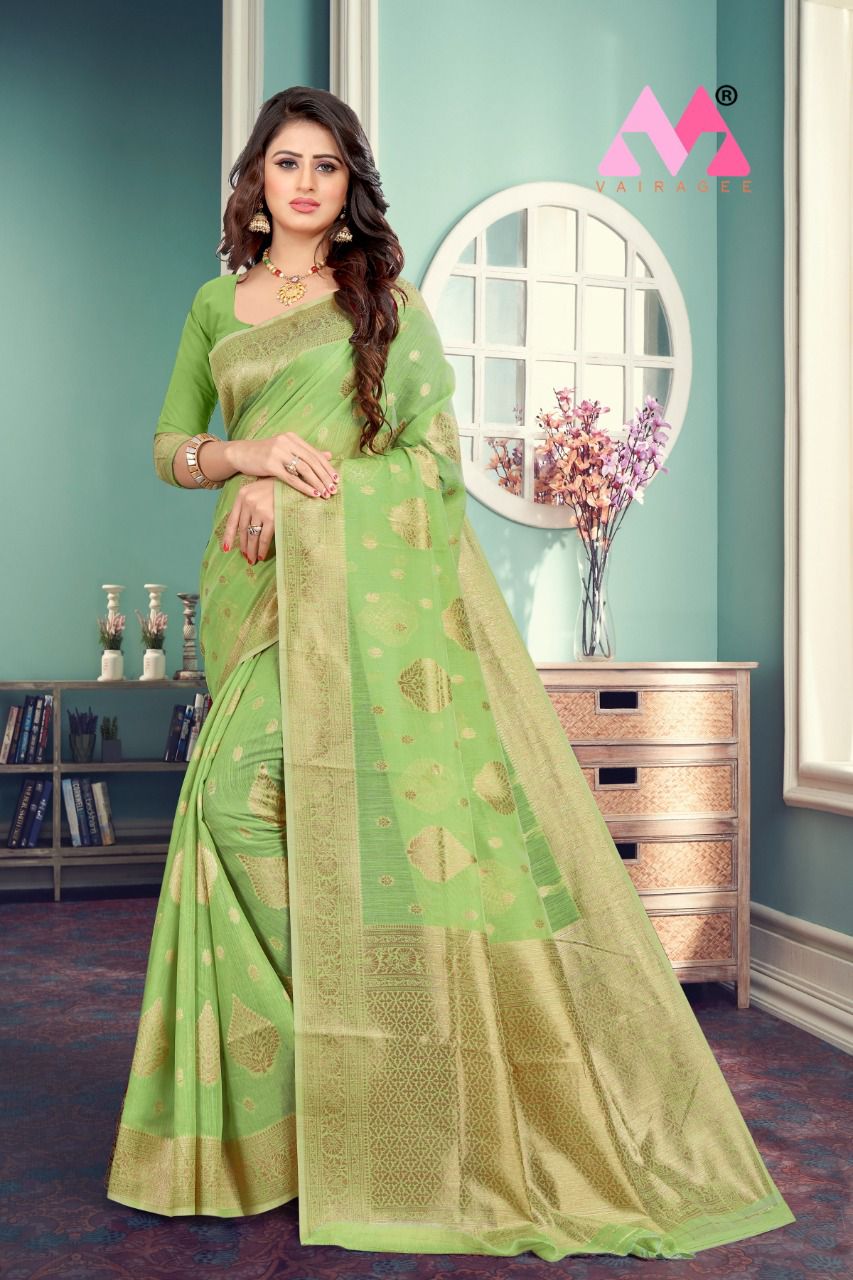 vivera international Princess Sarees Chanderi cotton catchy look saree catalog