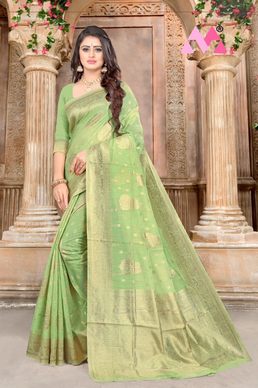 vivera international Princess Sarees2 Chanderi cotton attrective colour and look saree catalog