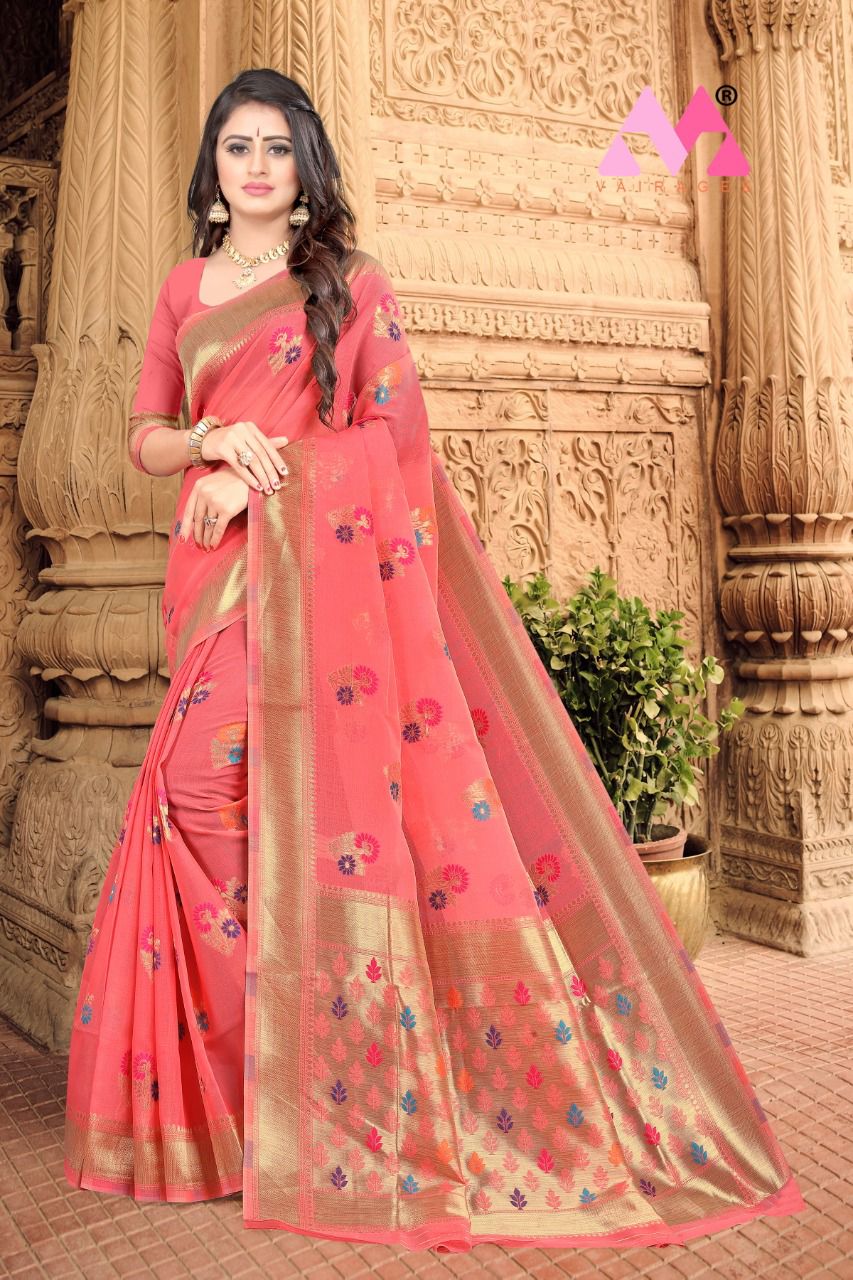 vivera international Raja Sarees 2 Chanderi cotton catchy look saree catalog