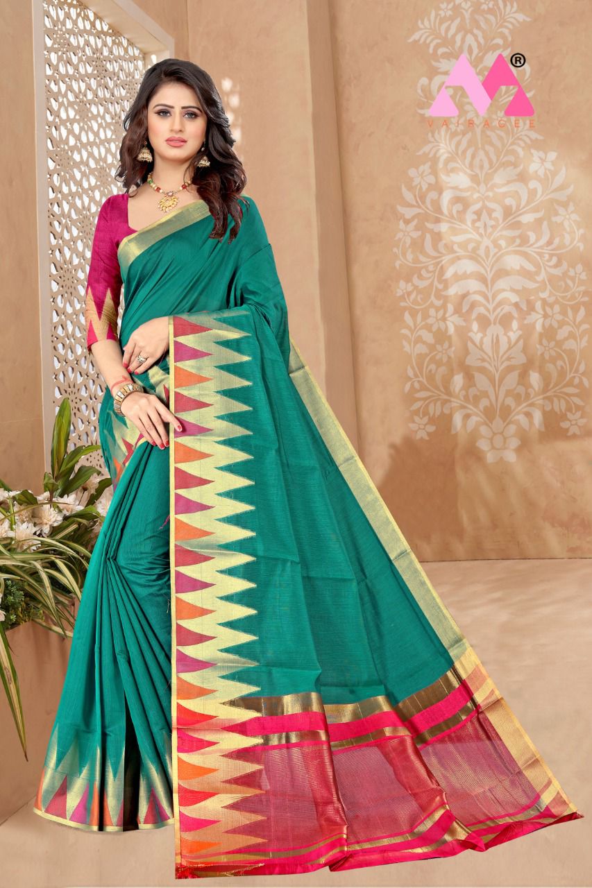 vivera international Temple Sarees cotton regal look saree catalog