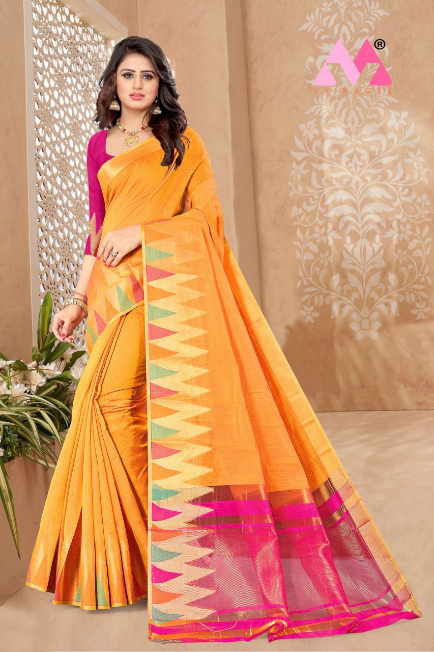 vivera international Temple Sarees cotton regal look saree catalog