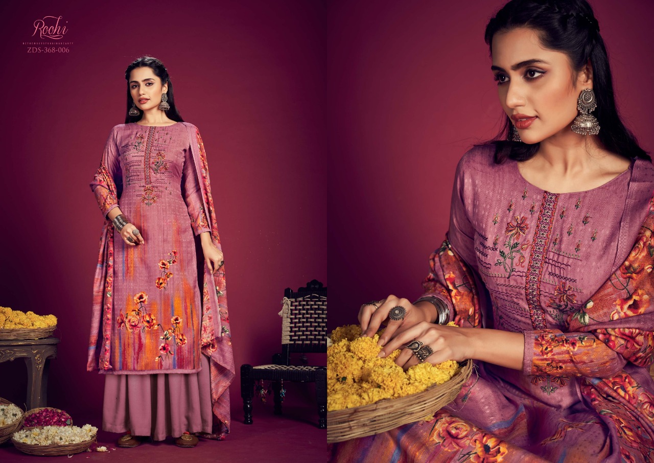 zulfat designer suit roohi pashmina astonishing salwar suit catalog