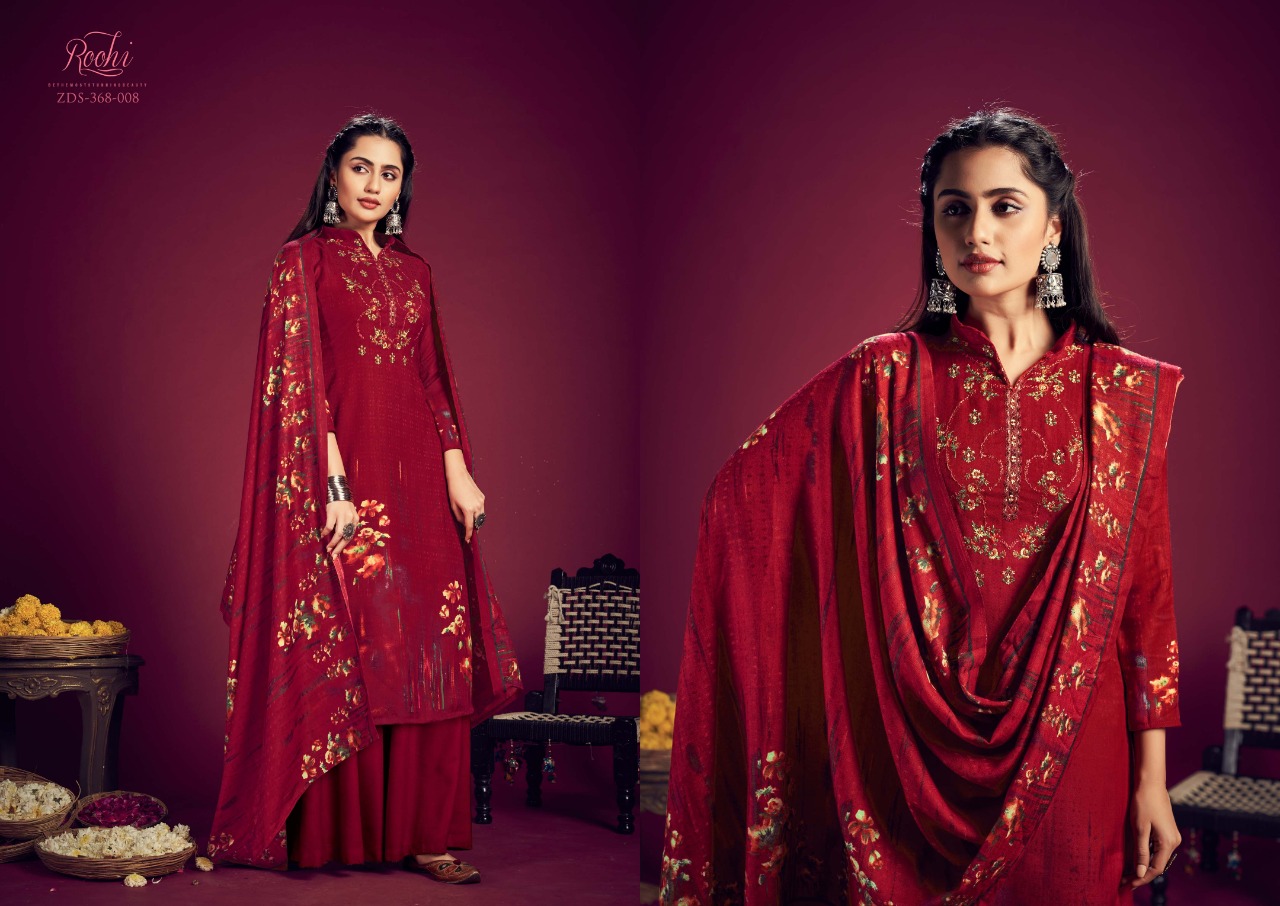 zulfat designer suit roohi pashmina astonishing salwar suit catalog