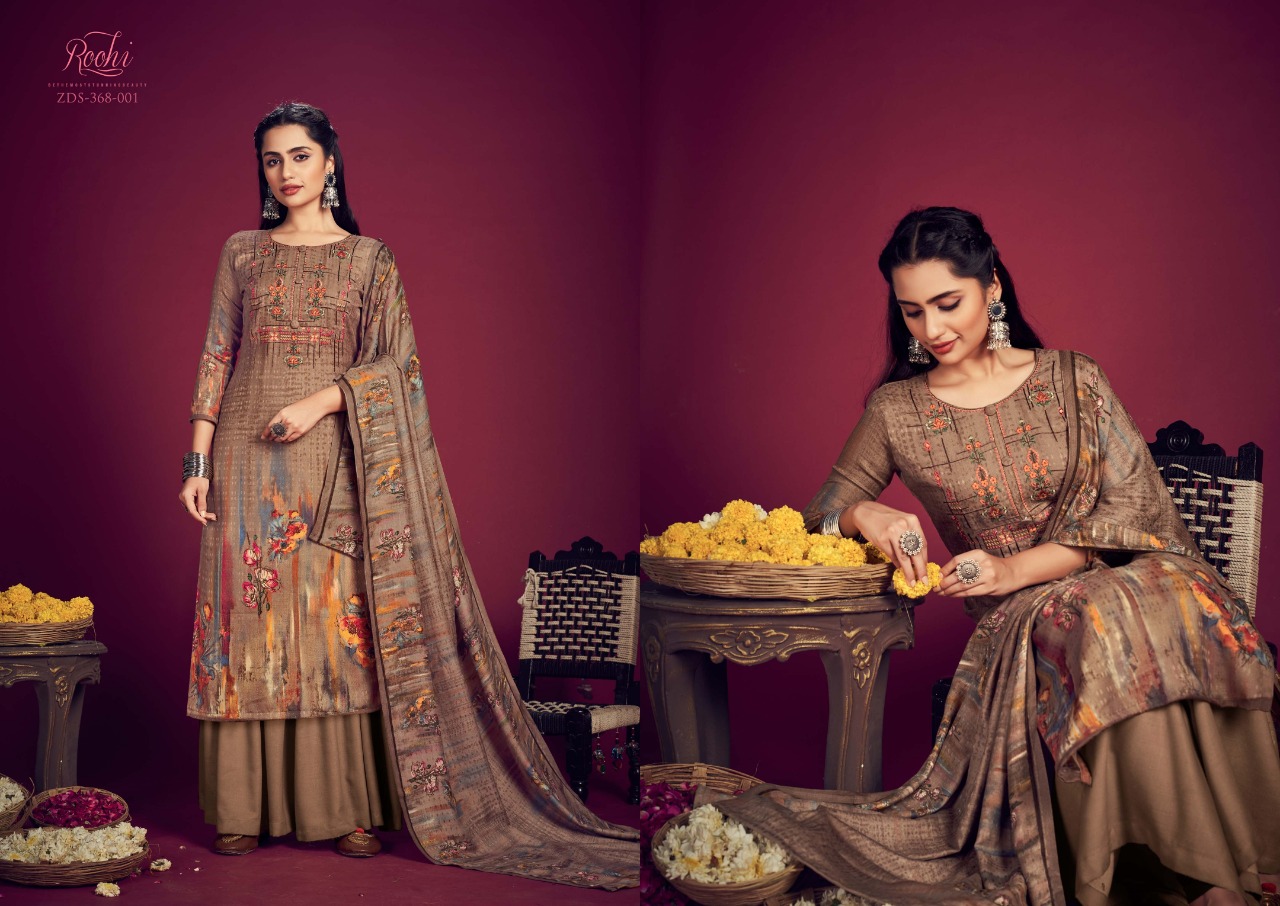 zulfat designer suit roohi pashmina astonishing salwar suit catalog