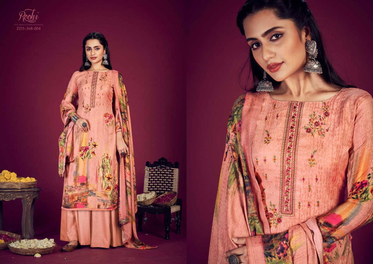 zulfat designer suit roohi pashmina astonishing salwar suit catalog