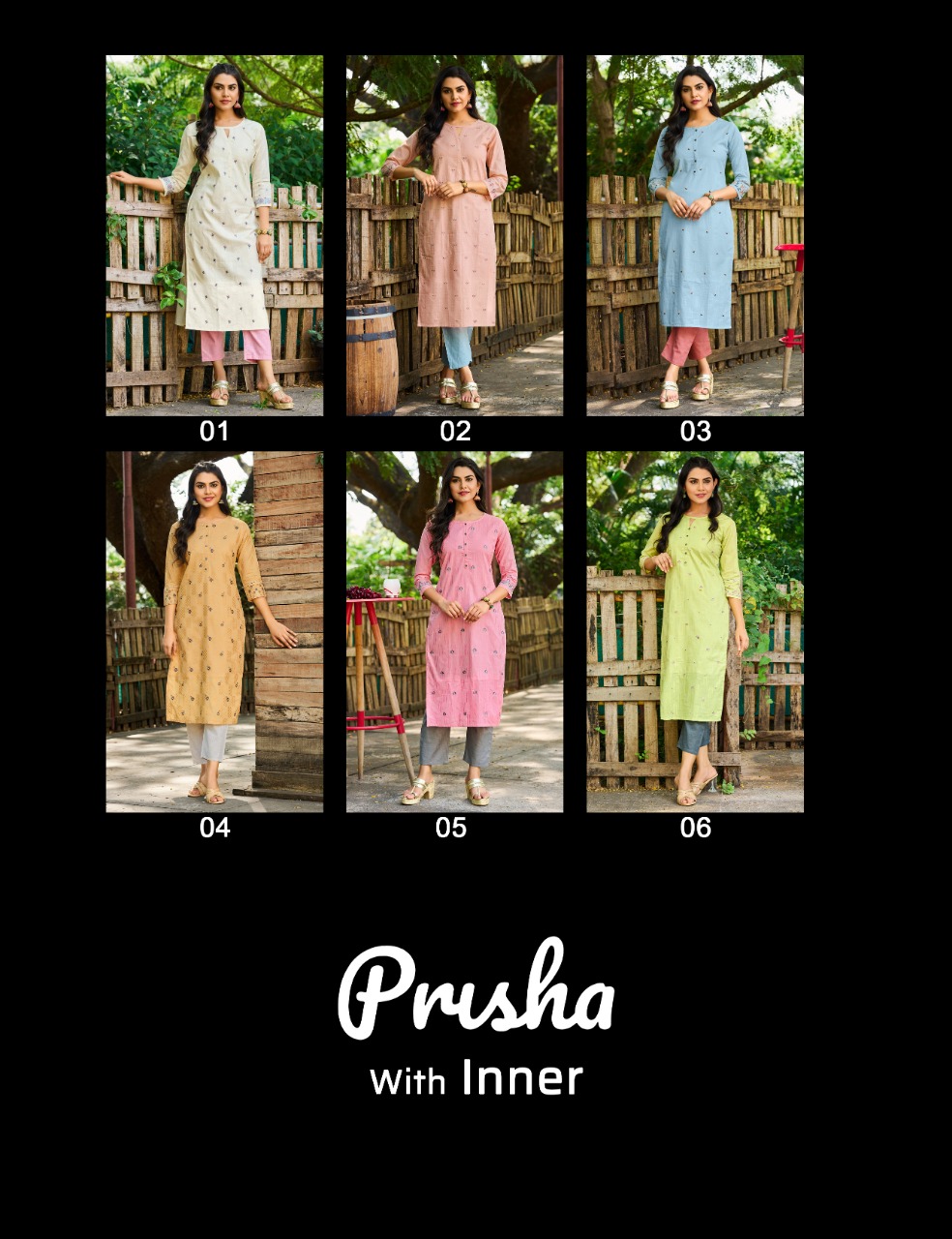 100 miles prisha cotton authentic fabric kurti catalog