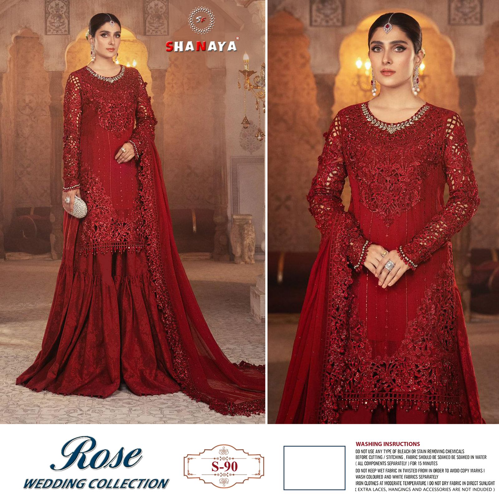 shanaya rose s 90 Wedding collction georgette regal llok salwar suit single