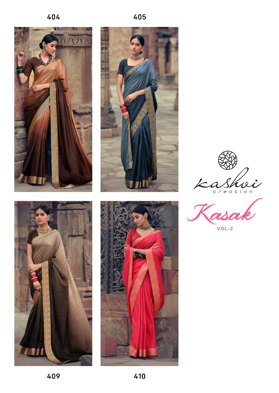 lt kashvi creation kasak vol 2 vichitra silk innovative print saree catalog