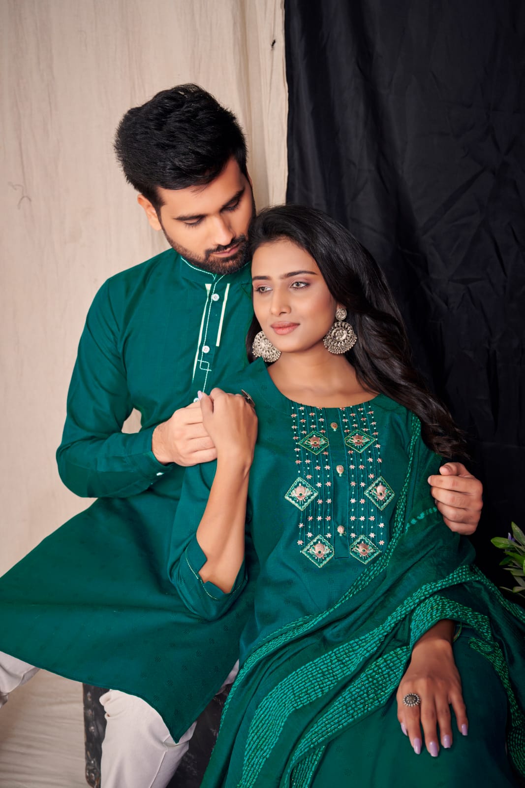 Banwery Fashion  Royal Couple V 9 stylish look Royal couple combo of Kurta with Payjama and Kurti with Pants and Dupatta catalog