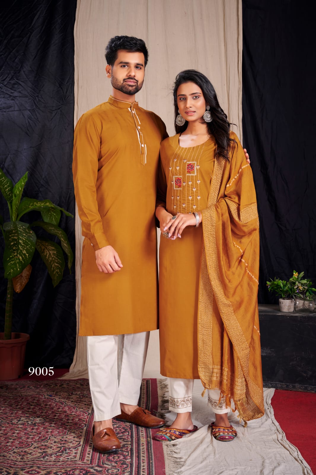 Banwery Fashion  Royal Couple V 9 stylish look Royal couple combo of Kurta with Payjama and Kurti with Pants and Dupatta catalog