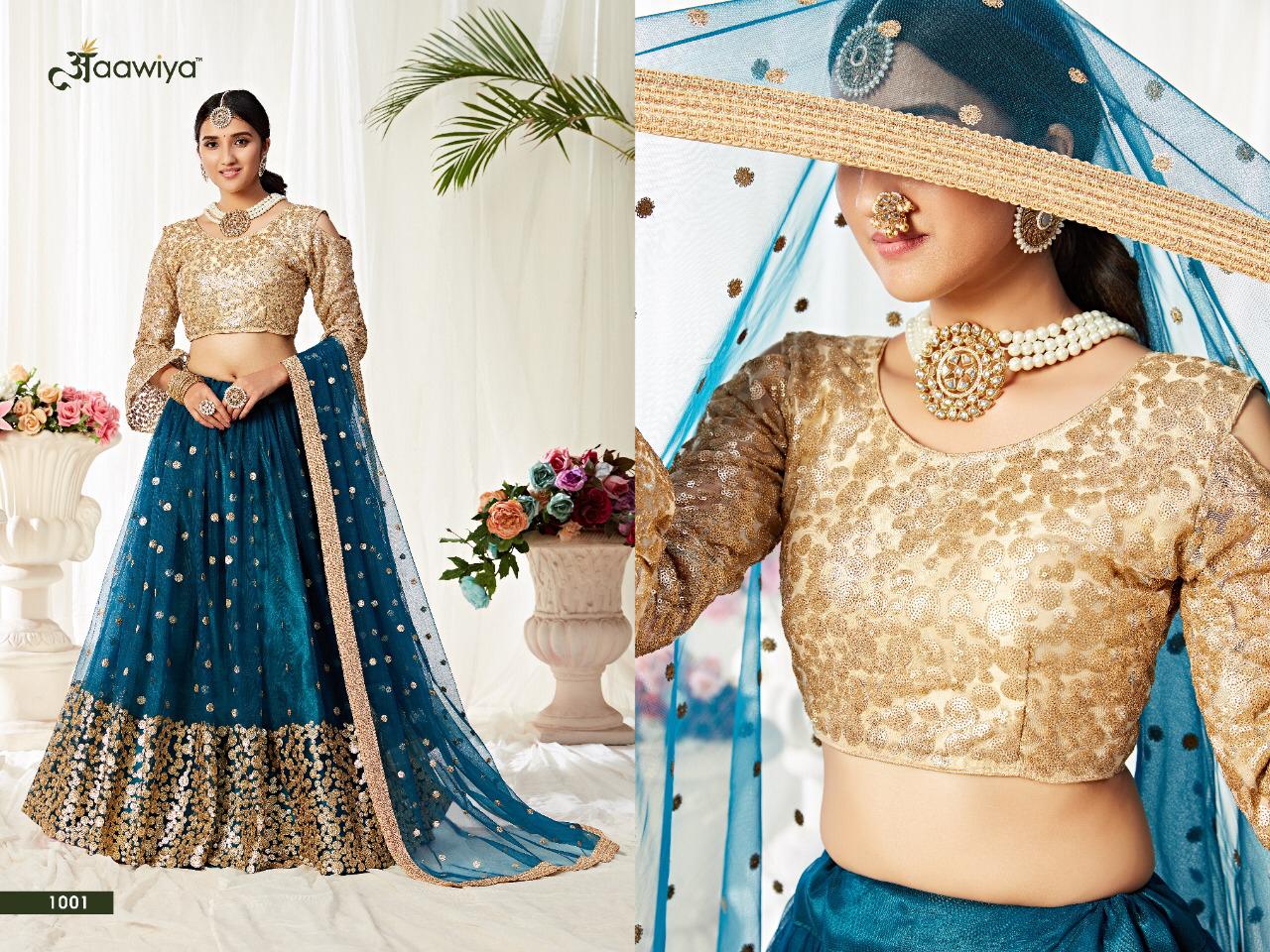 aawiya offical agnilekha vol 1 heavy net astonishing look lehngha choli with dupatta catalog