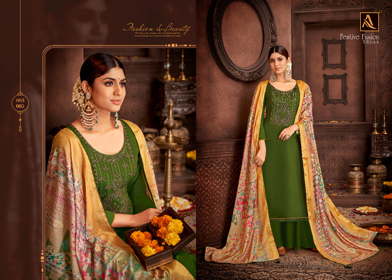 alok suit festive fusion cotton elegant salwar suit catalog