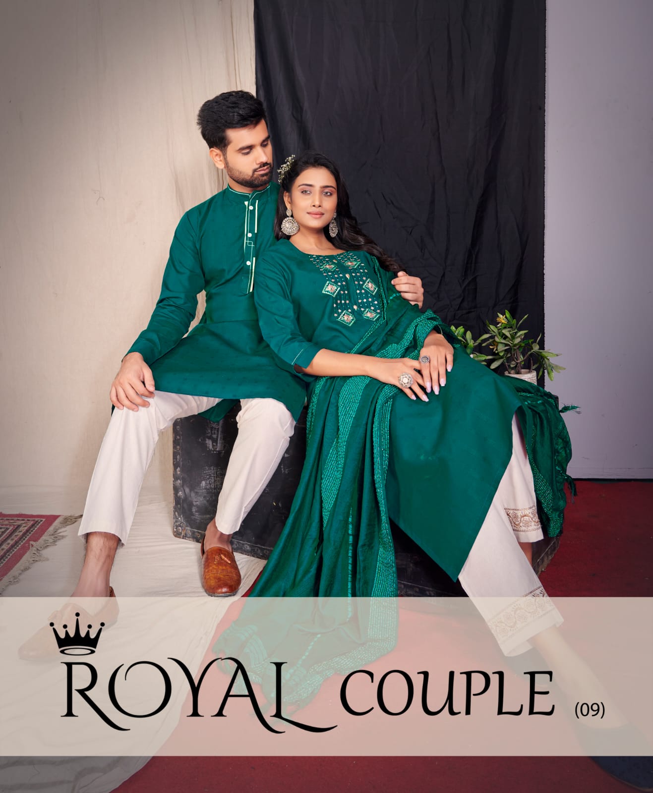 Banwery Fashion  Royal Couple V 9 stylish look Royal couple combo of Kurta with Payjama and Kurti with Pants and Dupatta catalog