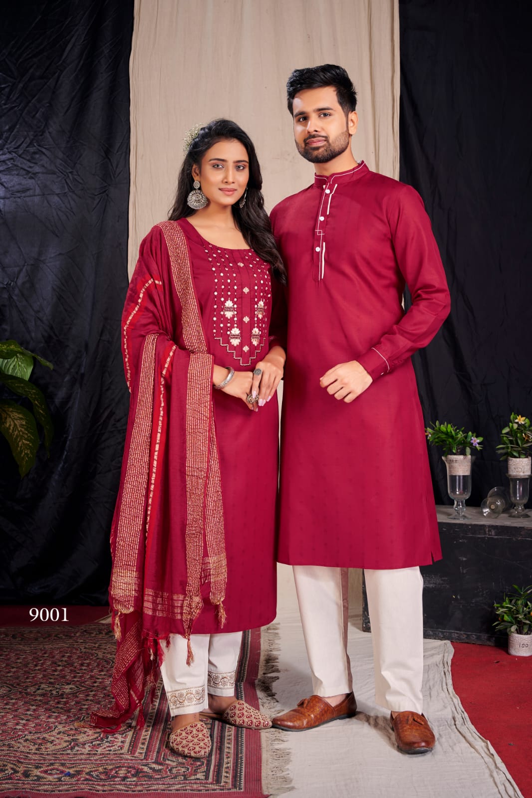 Banwery Fashion  Royal Couple V 9 stylish look Royal couple combo of Kurta with Payjama and Kurti with Pants and Dupatta catalog