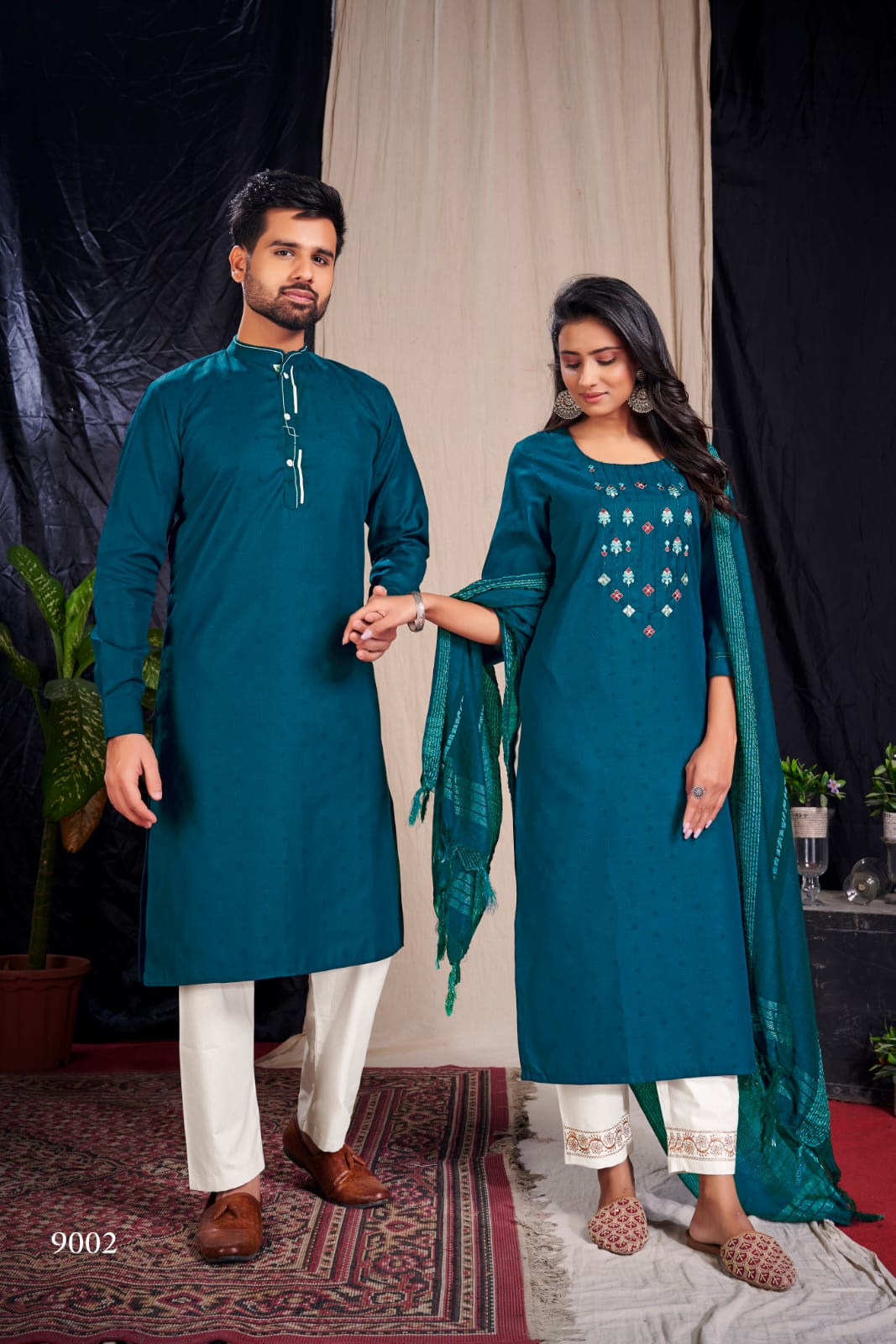 Banwery Fashion  Royal Couple V 9 stylish look Royal couple combo of Kurta with Payjama and Kurti with Pants and Dupatta catalog