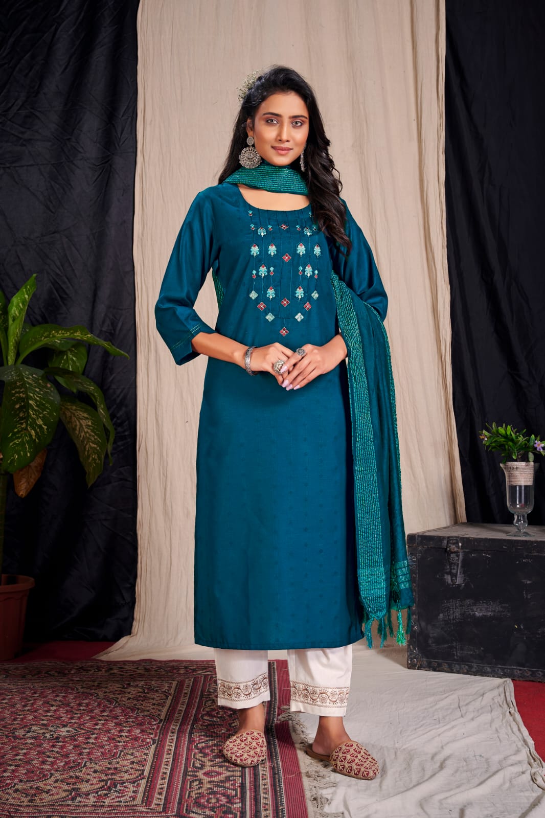 Banwery Fashion  Royal Couple V 9 stylish look Royal couple combo of Kurta with Payjama and Kurti with Pants and Dupatta catalog