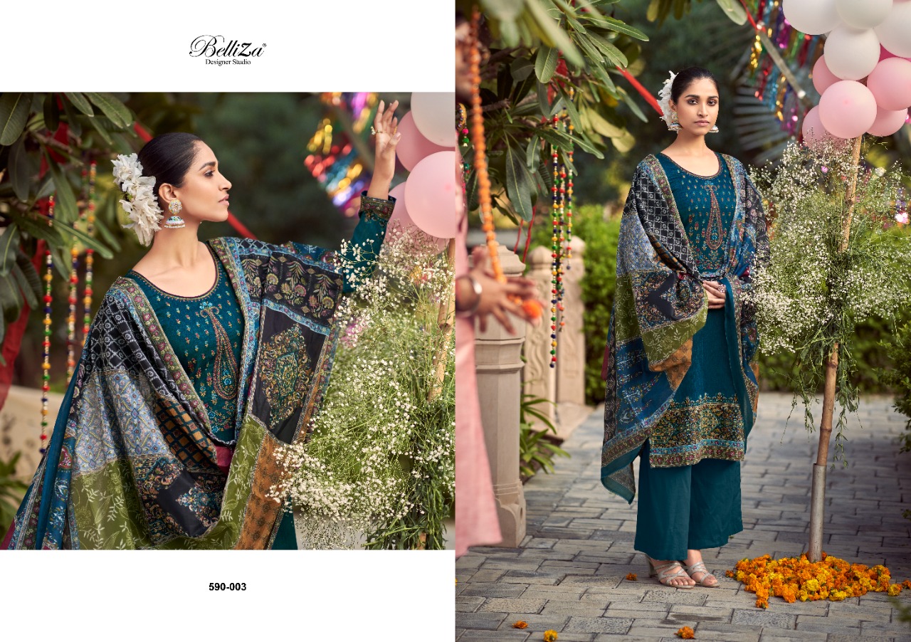 belliza designer studio itminaan cotton exclusive printed salwar suit catalog