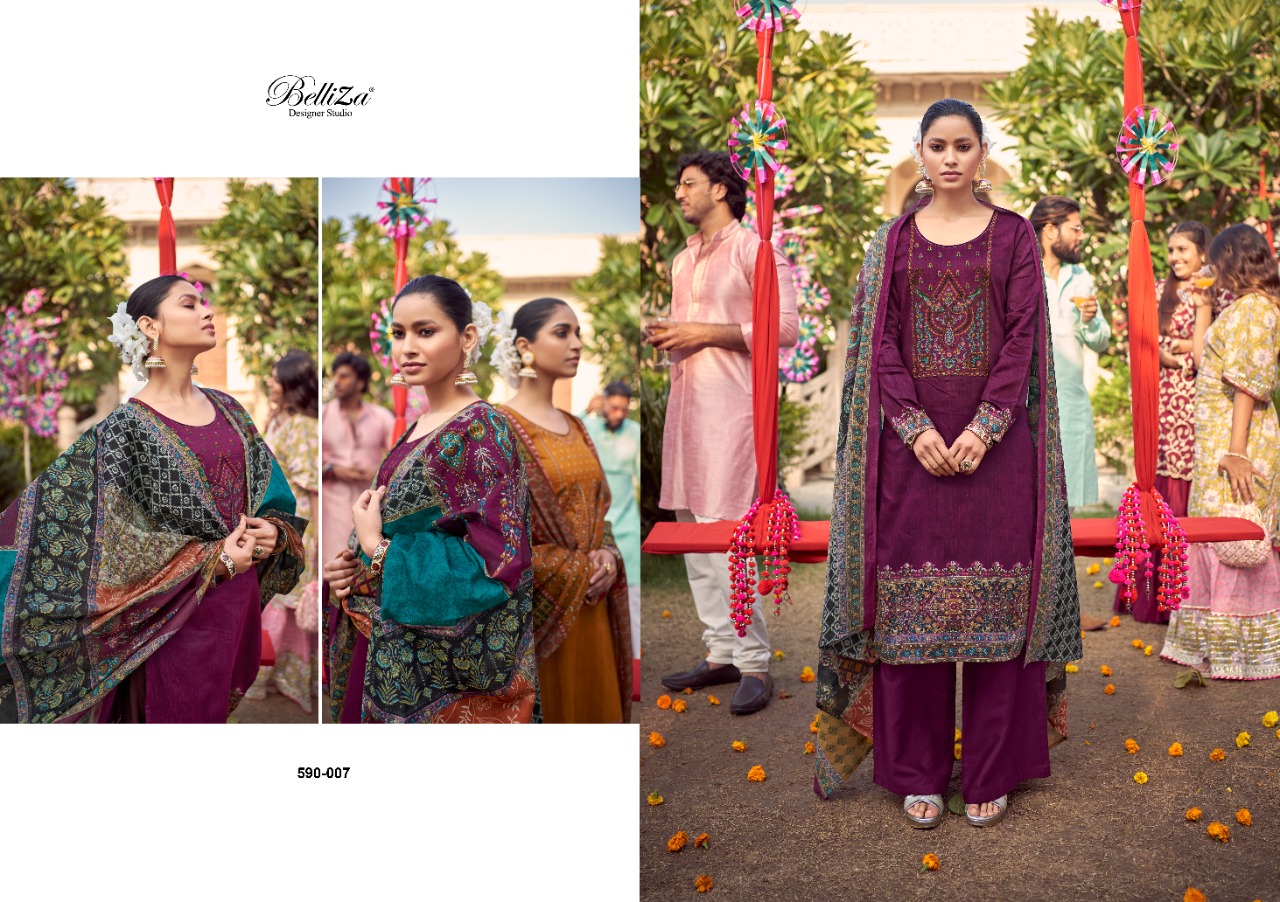 belliza designer studio itminaan cotton exclusive printed salwar suit catalog