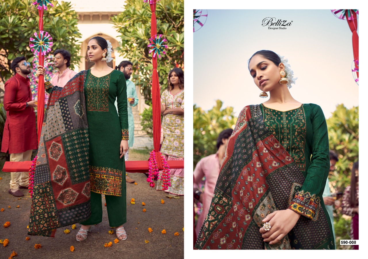 belliza designer studio itminaan cotton exclusive printed salwar suit catalog