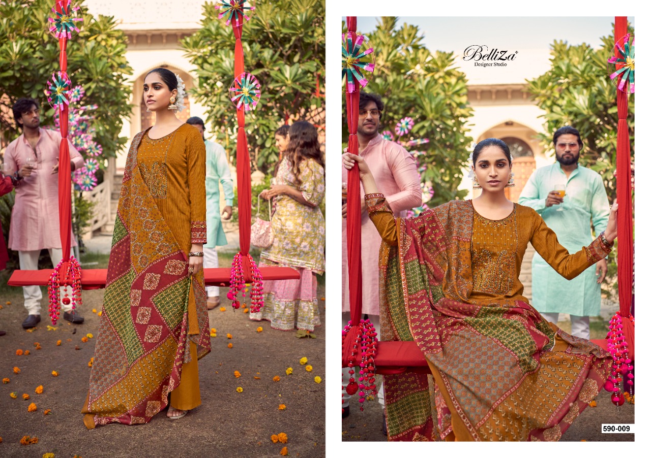 belliza designer studio itminaan cotton exclusive printed salwar suit catalog