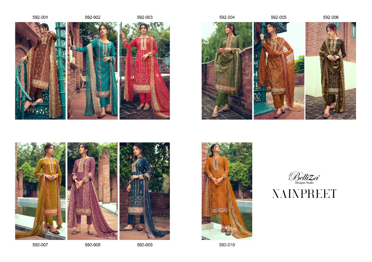 belliza designer studio nainpreet cotton exclusive print  salwar suit catalog