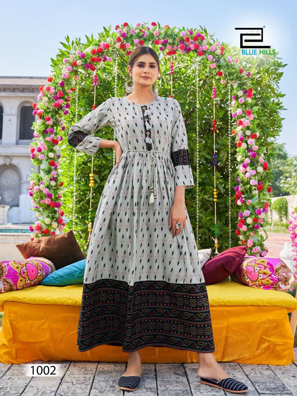 blue hills lachak vol 1 rayon regal look kurti catalog