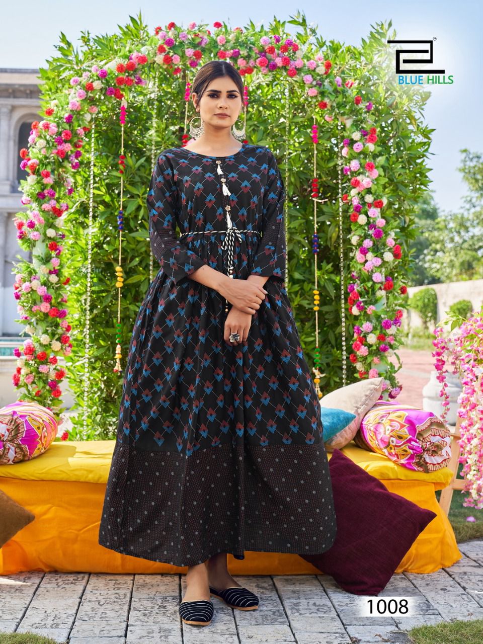 blue hills lachak vol 1 rayon regal look kurti catalog