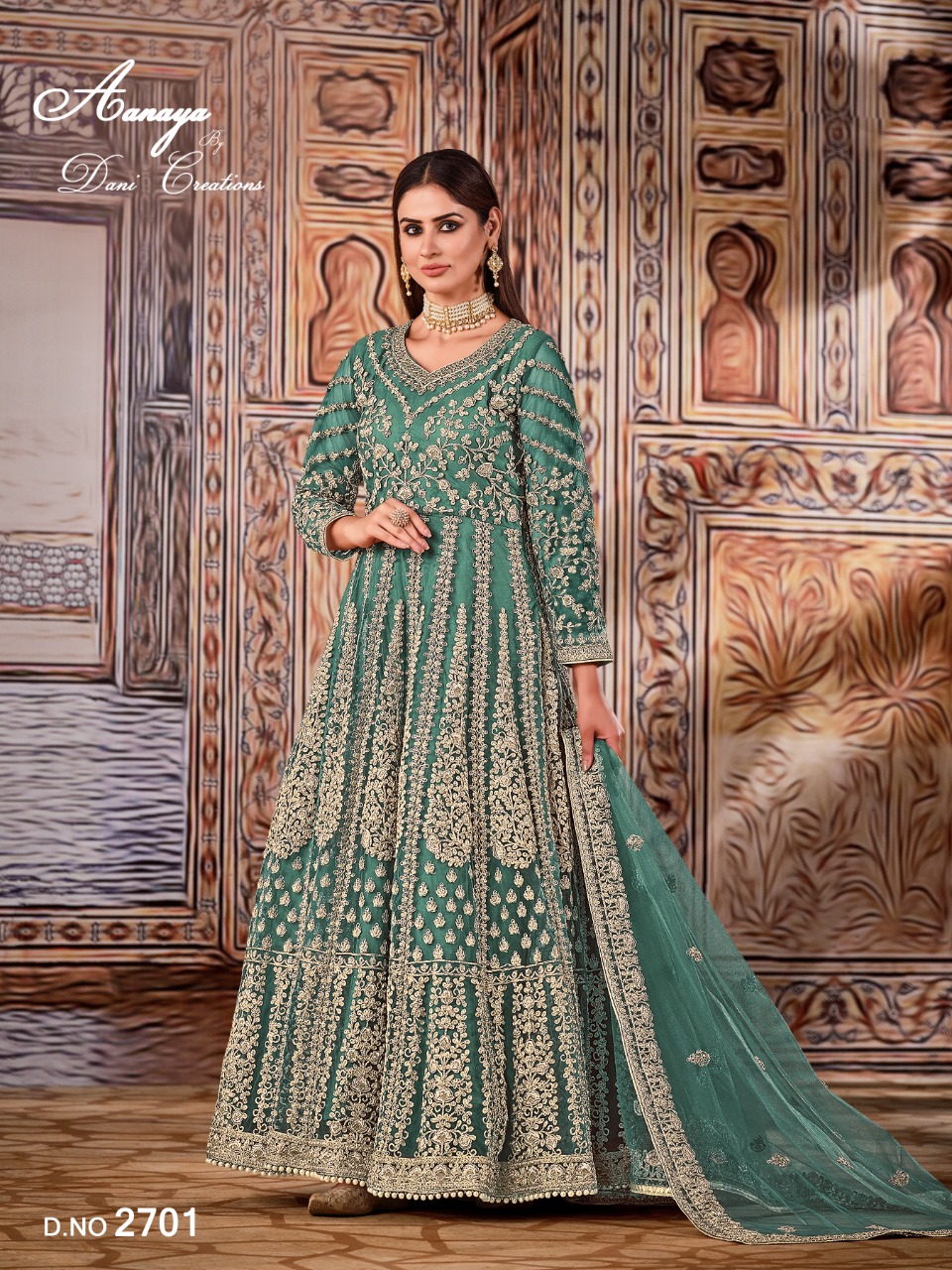 dani Aanaya 2700 Series Vol 127 net heavy Thread regal look salwar suit catalog