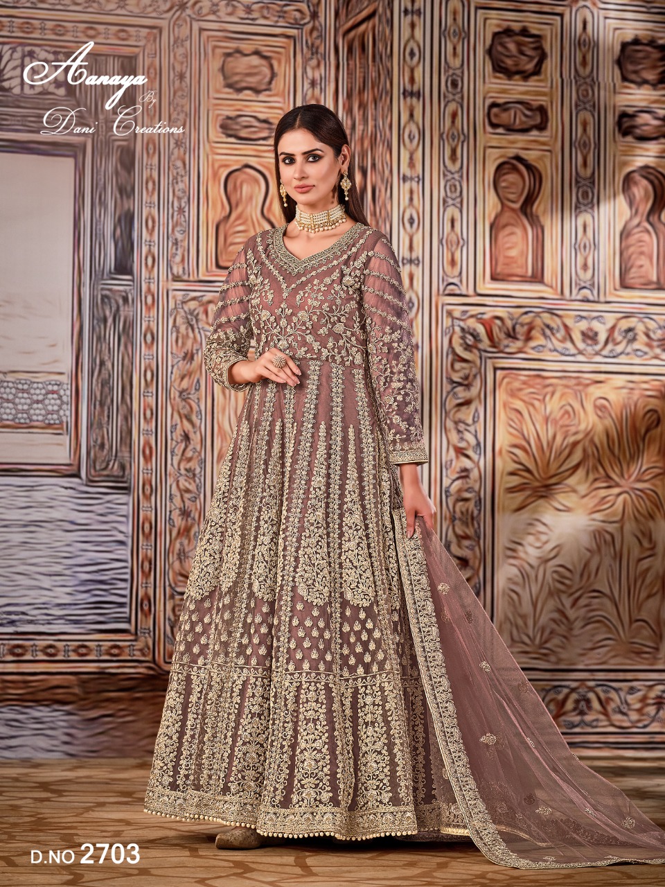 dani Aanaya 2700 Series Vol 127 net heavy Thread regal look salwar suit catalog