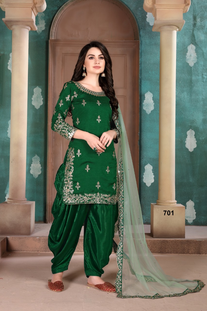 dani aanaya 700 series vol 107 art silk regal look salwar suit catalog